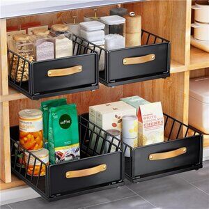 Pull Out Cabinet Organizer Sliding Pantry Shelf Drawer Kitchen Bathroom Storage